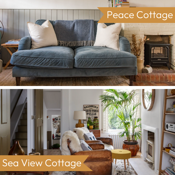 Comfortable living spaces in Whitstable holiday cottages managed by Keepers Cottages, Kent
