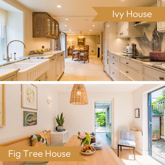 Interior spaces of Ivy House & Fig Tree House, Deal, Kent