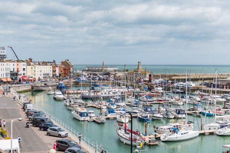 Fishing boats at Ramsgate Harbour, Kent, UK