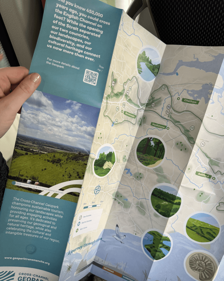 GeoPark map that the Keepers team read on the train