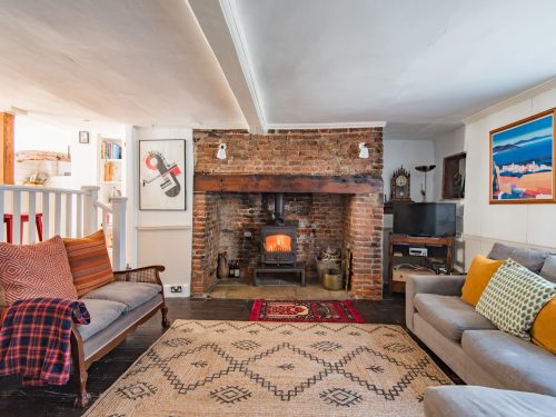 the sitting room at Skippers, a holiday cottage on Middle Street in Deal, Kent