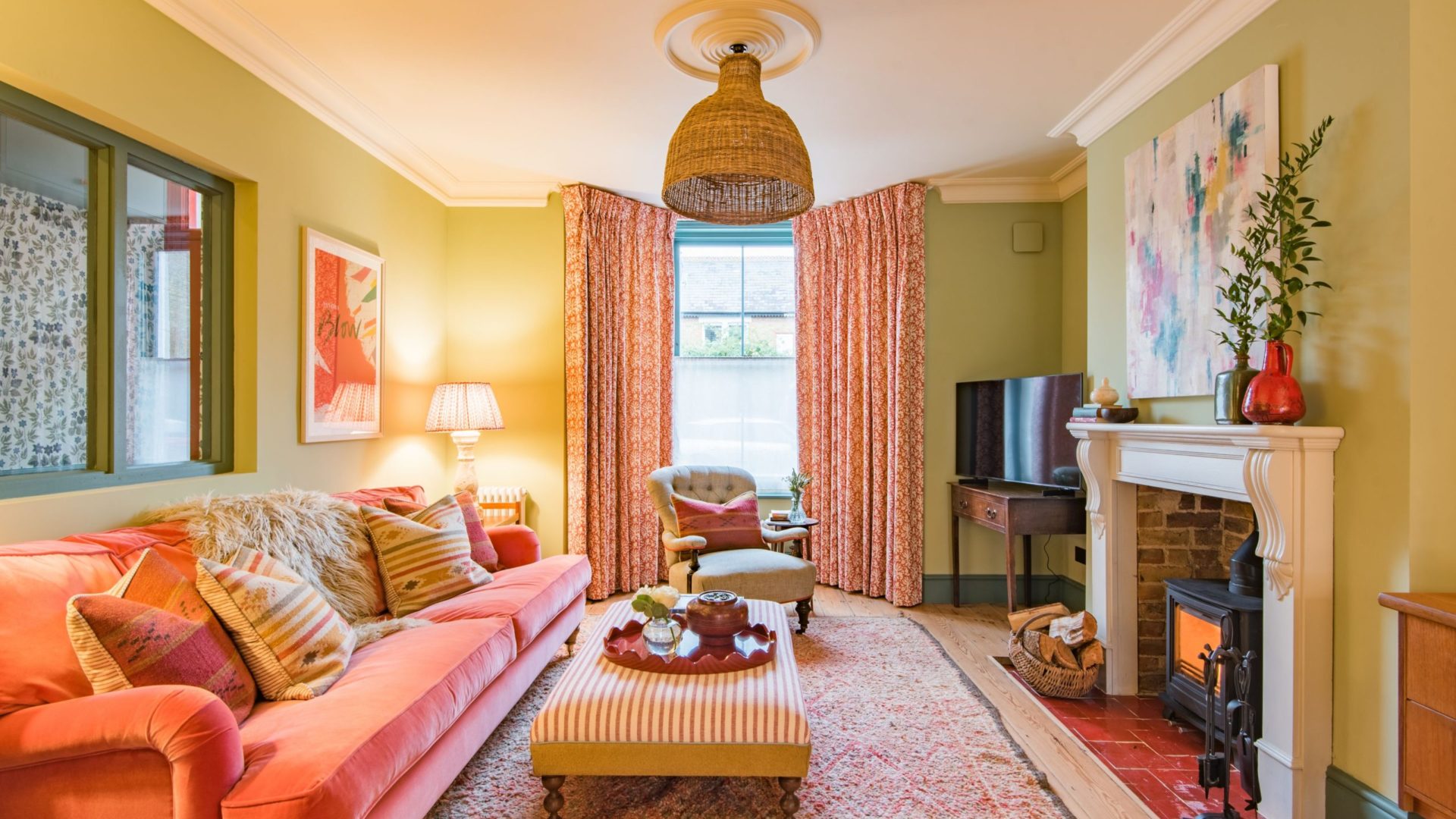 An image of a beautifully decorated living room in a period property