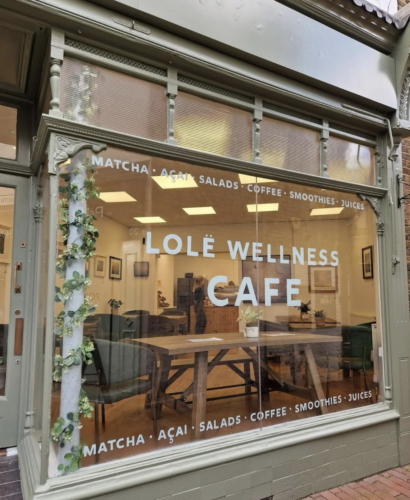 The shopfront of lole wellness cafe in Kent