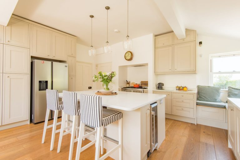 An interior shot of the airy kitchen at Downsview, Kingsdown