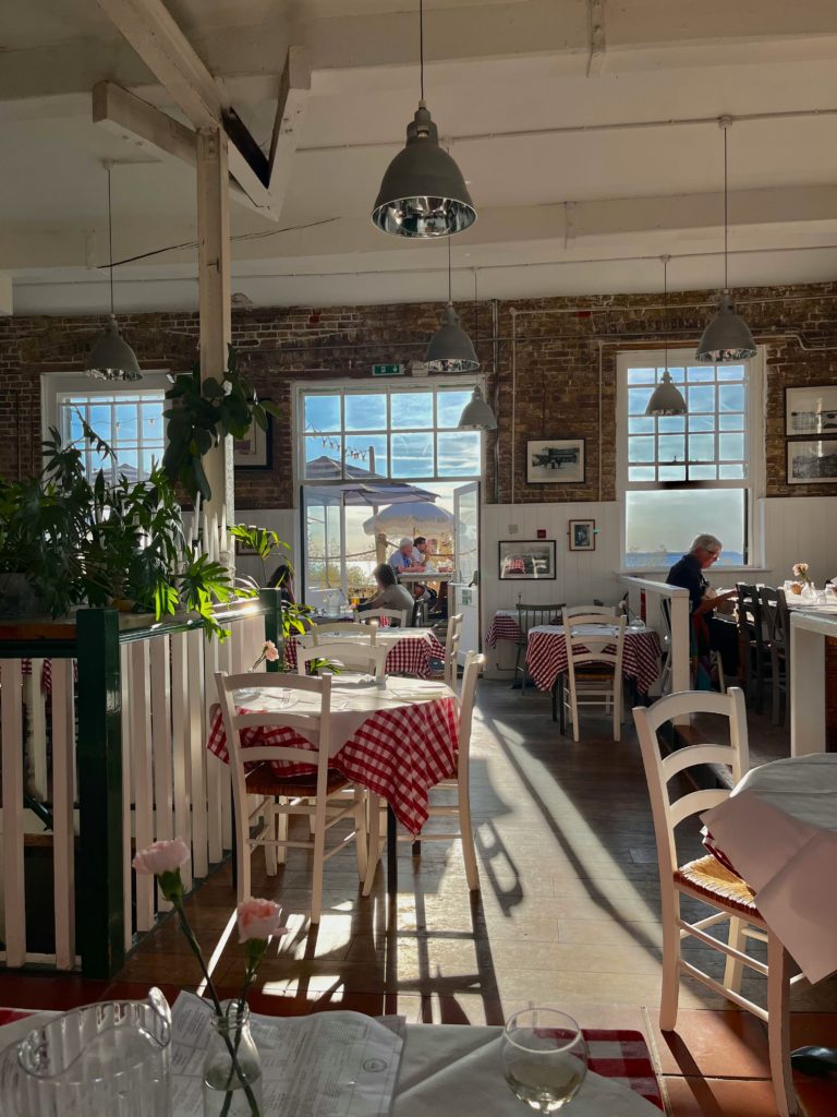 An interior shot of the Whitstable Oyster Company restaurant