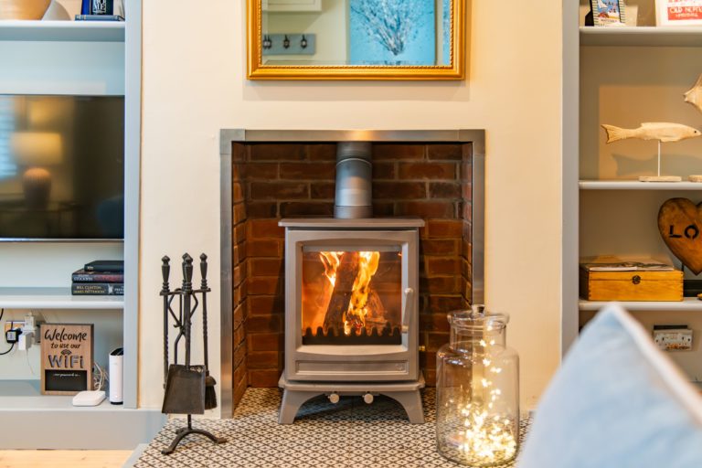 Log burner in Kent Holiday Home