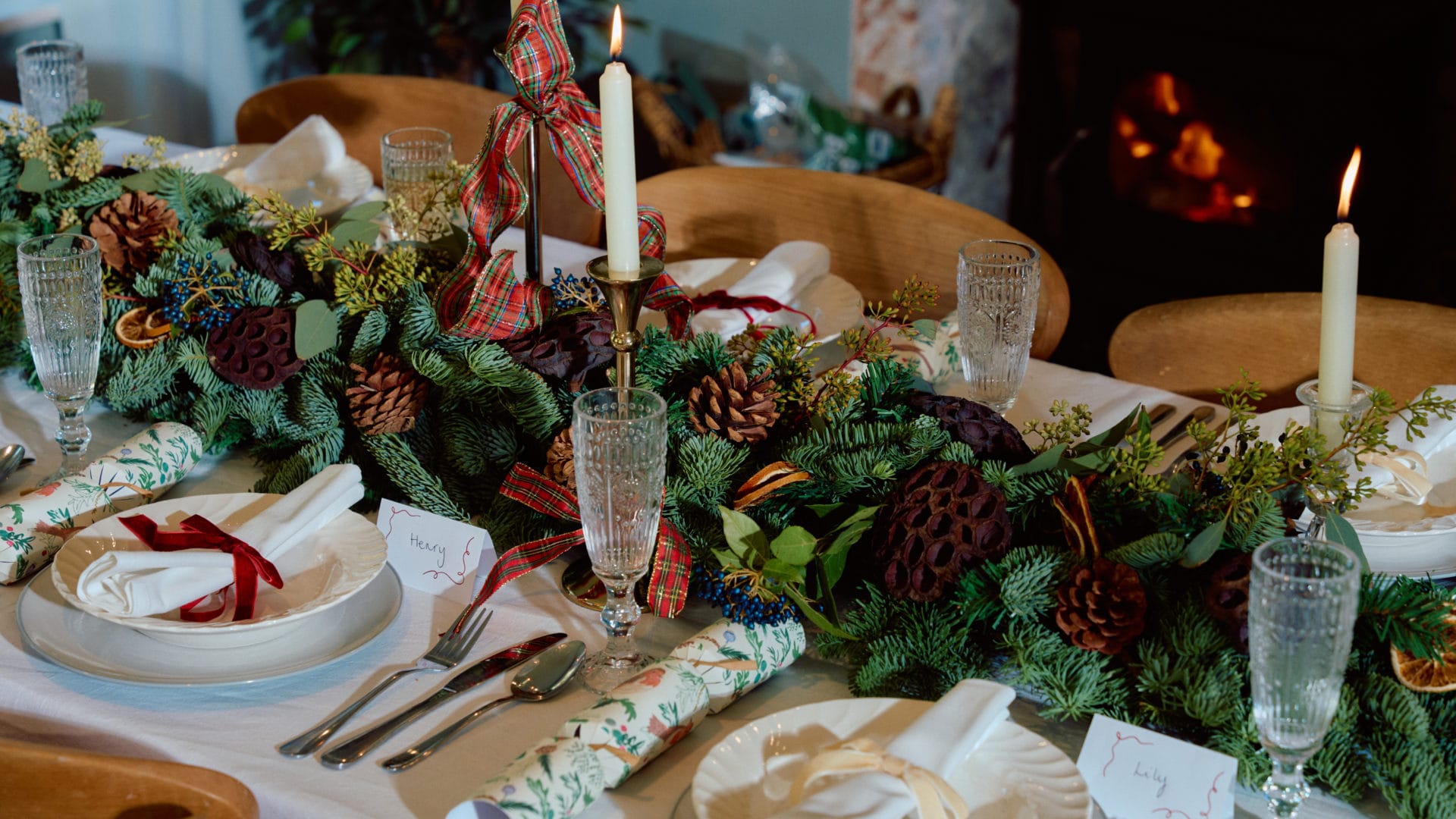 Christmas table holiday home Kent