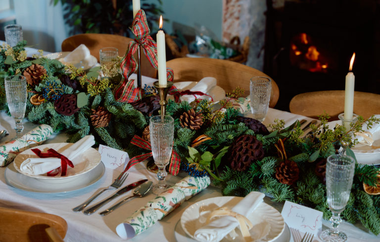 Christmas table holiday home Kent